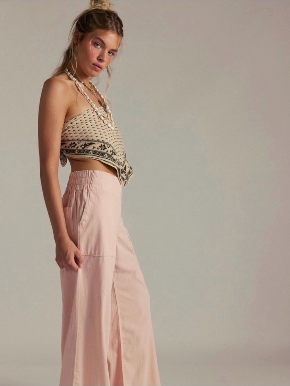 Free People We the Free Breezy Denim Pull on Pant